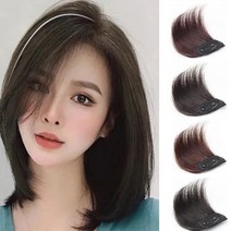마녀플랜트 여성 똑딱핀 부분 가발 정수리 뽕 헤어피스 볼륨가발, 블랙10cm