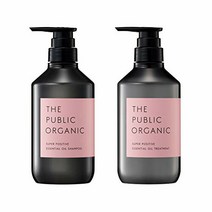 더 퍼블릭 오가닉 샴푸 & 트리트먼트 병 세트(보습) 베스트 코스메틱 480mL + 480mL 아미노산 아로마 정유 무첨가 헤어 케어 논 실리콘 일본제 ザ パブリック オーガニック