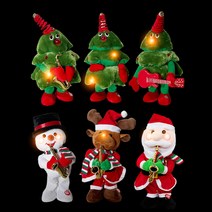 [노래하는핑크퐁인형] 댄싱트리 크리스마스 춤추는 산타 인형 캐롤나오는 장난감 틱톡 인싸템, 트리(기본)