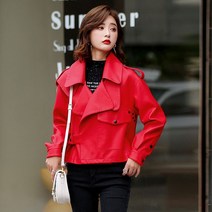 여성가죽자켓 숏자켓 가죽 자켓 베이지 점퍼 레더 야상 여자 빅사이즈 라이더 캐주얼