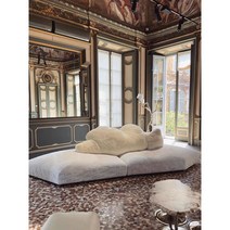 쇼파전문매장 6인용쇼파 다이닝소파 수입쇼파, 3.7m 자카드 블랙