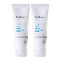 리얼베리어 크림 클렌징 폼 220ml 1+1 풍성하고 쫀쫀한 거품 클렌징, 2개
