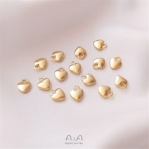 14K 골드 채워진 중공 곡선 심장 모양의 액세서리 diy 첫 번째 연결 귀걸이 매달려 장식품, 1PCS, 31 5.6x6.8mm