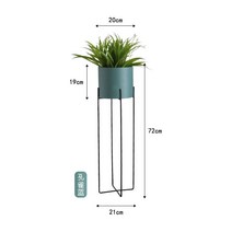 고급 화분 커버 철제 스탠드 다육이 삼바리 분재 원형 난 가드닝 인테리어 거실, 72cm 블루
