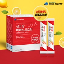 실크펩타이드 아미노산 프로틴 단백질 보충제 누에고치 가수분해 L아르기닌 타우린 필수아미노산 류신 BCAA 비타민C 분말 스틱형 레몬맛, 2세트, 2g X 30포