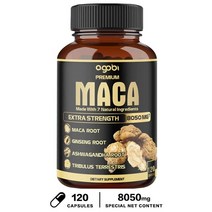 타임모어드립포트 커피주전자 프리미엄 마카 뿌리 캡슐 천연 에너지 성능 및 기분 지원 Ashwagandha 인삼, 03 120 capsules