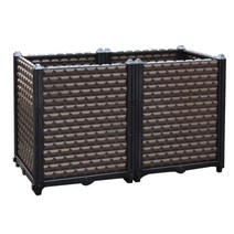 21세기트랜드 조립식 텃밭 화분 2칸 세트, 텃밭 기본 2칸3단 세트