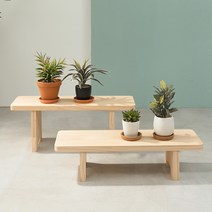 숲애 원목 화분대 다육이인테리어 선반 진열대 화분받침대 600 중형, 03_화분받침대 1000, 대형(23cm)