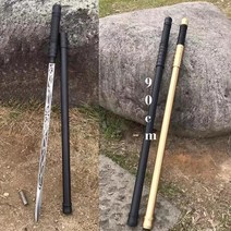 약초꾼 등산용 야생동물 호신용 지팡이 검 등산 아웃도어 휴대용 보검 둥근머리 호신 야외 미끄럼 방지 미개날, 단품, 1개