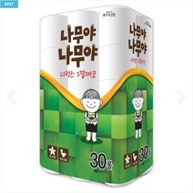 미래생활 나무야나무야 디럭스 3겹 데코 엠보싱 화장지 27MX30롤 (무향) 비데겸용