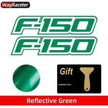 자동차 차량용 후면 트렁크 테일 게이트 바디 그래픽 비닐 데칼 도어 사이드 스티커 포드 F150 랩터 악세사, 06 Reflective green