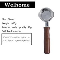 브레빌 드롱기 E61 용 커피 바텀리스 포터필터 515458mm 필터 바구니 교체 에스프레소 기기 액세서리, Welhome, Welhome