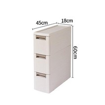 세탁기틈새장 수납함 슬라이딩 냉장고 베란다, 3겹 폭: 18cm
