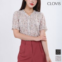 클라비스 잔꽃 꼬글이 블라우스_CVBW93703M