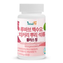 네추럴핏 루바브 백수오 치커리 뿌리 석류 플러스 정 1000mg 60정 4개월분, 2개
