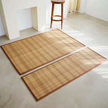 내츄럴 폴리라탄 러그+주방매트 100x150