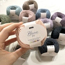 블랑 실 65g / 왕초보 뜨개질용 패브릭얀 원단실 가방 러그 인형 소품 코나 Blanc, 702 인디 핑크