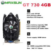 maxsun new gtx1650 gtx1050ti gt1030 gt730 4gb 그래픽 카드 ddr5 ddr4 gpu 128bit 비디오 게임 12nm 비디오 카드 for pc, 협력사, GT730 4GB DDR3