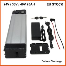 1000w 36v 48v 20ah 리튬 실버 물고기 ebike 배터리 akku 10s 500w 24v 36 v 10ah 15ah 전기 자전거 18650 리튬 이온 배터리 팩, 48v 20ah 30a bms