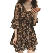 리더스타 당일발송 자체제작 쉬폰 플라워 원피스