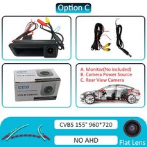 Wondefoo 1080P AHD 야간 버전 포드 포커스 2/3 용 후방 카메라 Contour Fusion KUGA MK1 Fiesta ST Mondeo, 03 Dynamic-155 de_01 12V