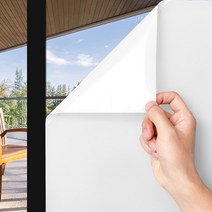 테프론시트 정적 집착 무광택 유리 비닐 창 필름 스테인드 접착 접착제 개인 정보 보호 스티커 사무실, 60x100 cm, 02 classic matte white