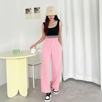 토마토팩토리 여성용 바둑판 체크보드 슬리브리스 크롭 나시(2color)