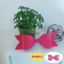 핸드메이드 이벤트리본 자이언트리본 대형리본 큰리본장식 다이소생일가랜드 크리스마스리본 에바폼리본 (작은리본)포함, 인디핑크(m)