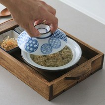 일본식 도자기 돈부리그릇 뚜껑있는 덮밥그릇, 대 사이즈, 1개