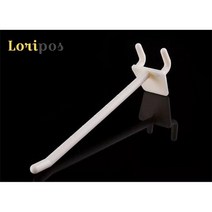 페그보드 흰색 플라스틱 제품 디스플레이 행거 슈퍼마켓 상점 상품 선반 선반 100 개, 1.14cm