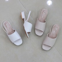 포브 여성 여름 플랫 스트랩 샌들 뮬 슬리퍼 라본