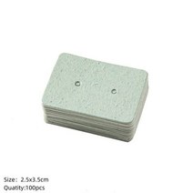 골판지 귀걸이 디스플레이 카드 판지 쥬얼리 라벨 걸이식 창업 판매 소기업 포장 100 개, Green