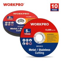 WORKPRO 25 팩 컷오프 휠 5 인치 금속 및 스테인레스 스틸 커팅 휠 앵글 그라인더용 얇은 금속 커팅