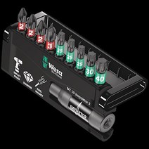 WERA 베라 임팩비트세트 Bit-Check 10 Impaktor 2 10 pieces IMP DC 057682, 10개