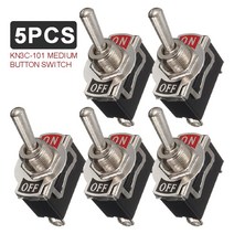 유량계 5pcs 최신 토글 스위치 12V 24V 220V 230V 볼트 10A ON OFF 2 극 헤비 듀티 로커 자동차 보트 트럭
