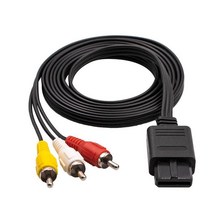 64 오디오 TV 비디오 코드 AV 케이블 슈퍼 게임 큐브 Snes Rca 연결 1.8m, [01] 1.8 meters, 한개옵션1