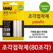 우후 점토 접착제 고정제 부착형 조각 보수재 80P, ♬본 상품 선택하기_WelSup™