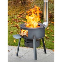 화덕만들기 캠핑화로대 불멍 가마솥화덕 주물 화롯대, 48cm+2.7두께+3개난로고리+(스토브)