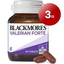 Blackmores 와와마켓 호주산 직송 Blackmores 블랙모어스 발레리안 포르테 60정 수면 건강 관리 1팩, 3팩