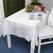 플라워 딸랑이 자수 테이블커버 8인용125x240cm, 없음