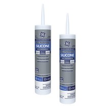 GE Silicone GE012 286.3g(10.1온스) 투명 창문 및 도어 실리콘 고무 코크(2팩), 2 Pack