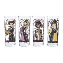 Silver Buffalo Hocus Pocus 나무 프레임 포즈 세트 박스 4팩 텀블러 유리 세트 283.5g(10온스), Disney Hocus Pocus Tree