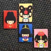 신혼 부부 결혼 축하 선물 전통 캐릭터 여권 케이스