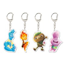 디즈니 픽사 엘리멘탈 굿즈 엠버 웨이드 클로드 게일 열쇠고리 키링