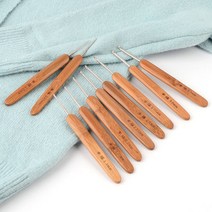 손뜨개질 우드 입문 레이스용 모사용 코바늘 10EA