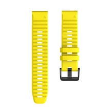 후크 앤 룩 나일론 시계 밴드 26mm Garmin Fenix 6X Pro 솔라/5X Plus / 3 HR/Enduro/하강 MK1 Mk2 Mk2i 시계 밴드 스트랩, Yellow
