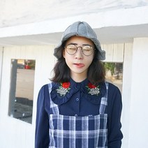 바보사랑 장미 자수 레이스 카라 블라우스n829.앞머리