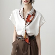 무드무드 매쉬카라 스카프 실키 셔츠