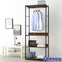 ForU57 스토리홈 리코 드레스룸 선반 행거 수납장 장롱 서랍장, 멀바우, 상세페이지 참조