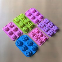 실리콘 몰드 독 서 있다 로즈 둥근 구멍 애니메이션 성탄 6마저도 케익 구이판 오븐 전자렌지 베이킹 DIY 405969312, 6마저도 오목볼록 하트